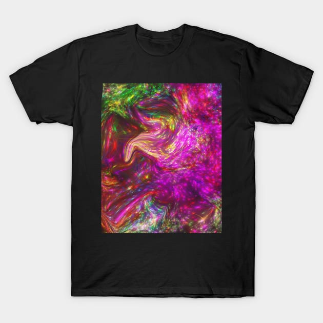 Wavy abstract Galaxy, T-Shirt by Joelartdesigns